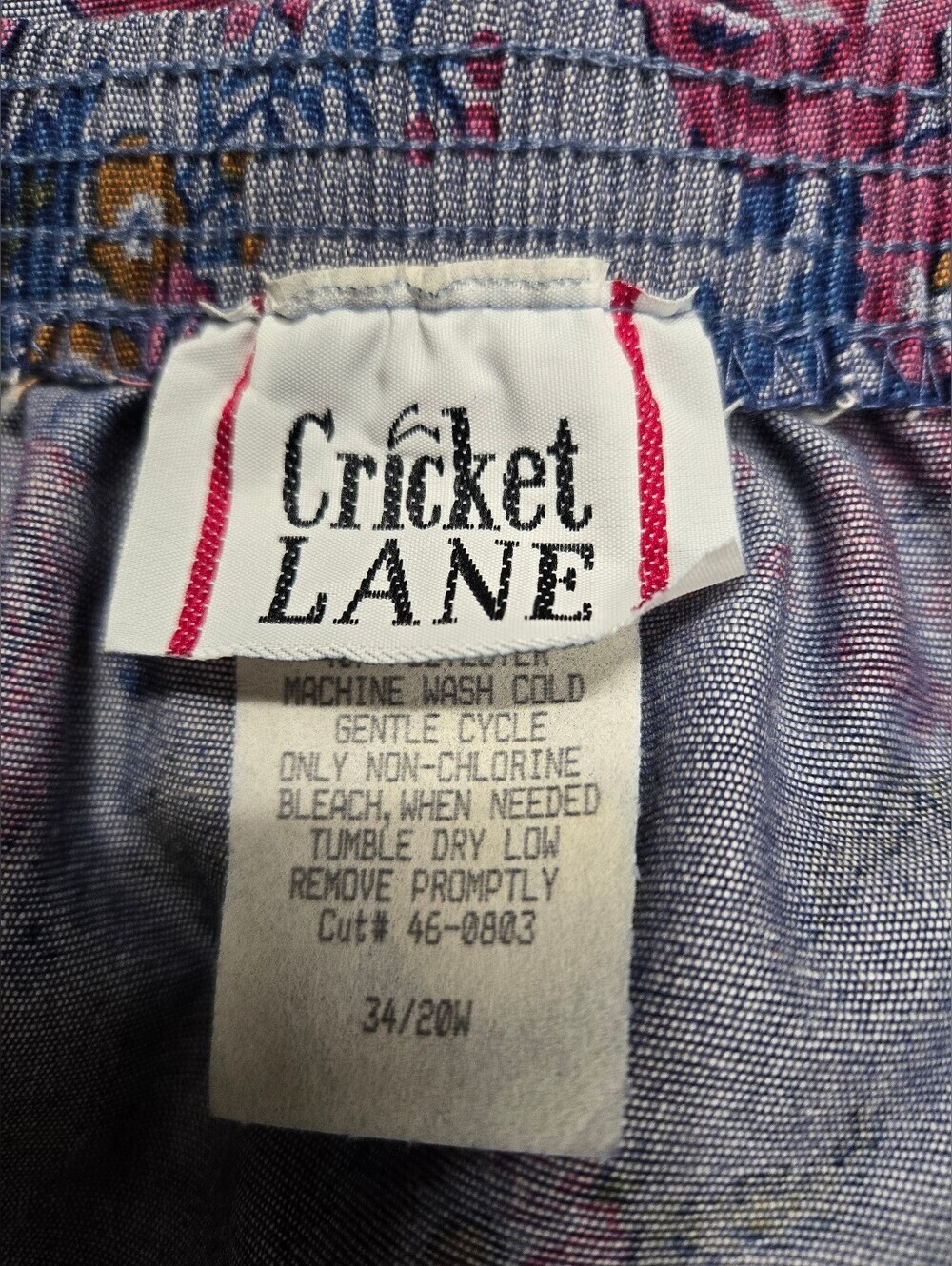 Cricket Lane 20W Vintage A Line Skirt Country Rose Full Elastic Waist Pockets - Picture 7 of 8